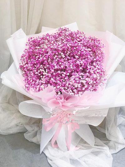 Baby's breath bouquet - Pink girl