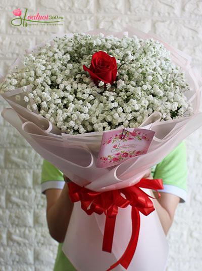 Baby's breath bouquet - Because of you