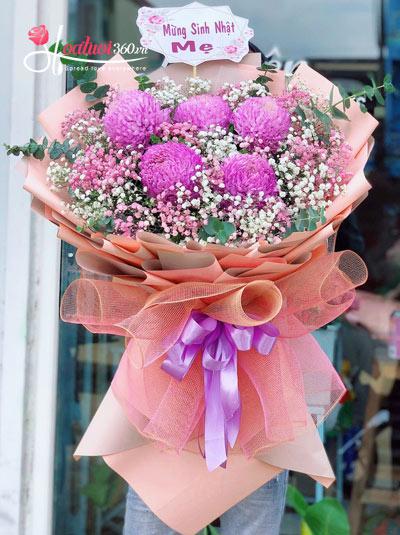 Chrysanthemum peony bouquet - Pure
