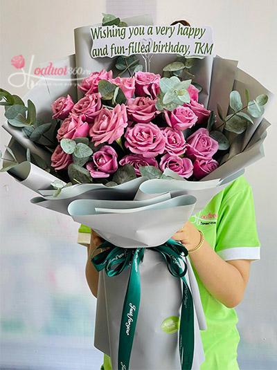 Beautiful bouquet of roses - Good luck