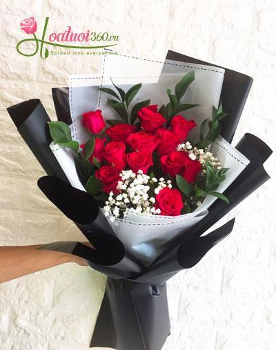 Bouquet of roses for birthday
