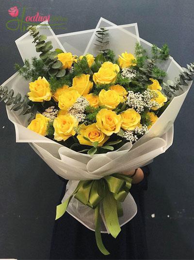 The most beautiful yellow rose bouquet