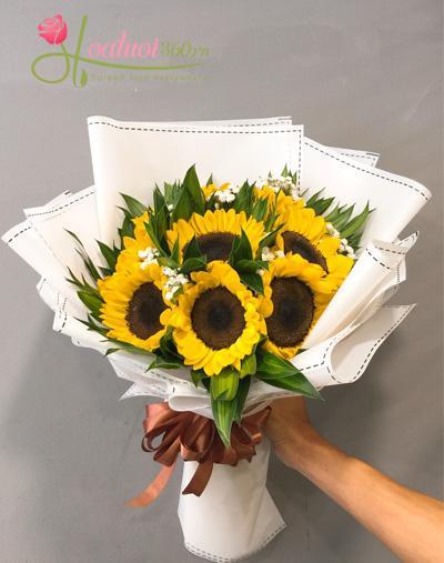 The sunflower bouquet for you