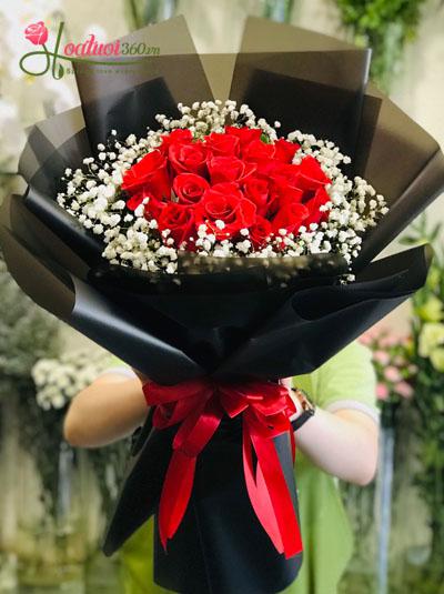Red rose bouquet - Iron love