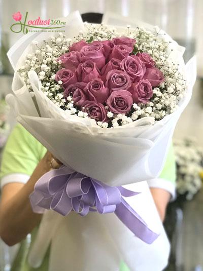 Purple roses bouquet - First love
