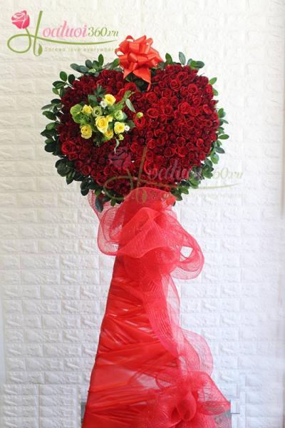 Birthday flowers - The most beautiful heart flower shelf