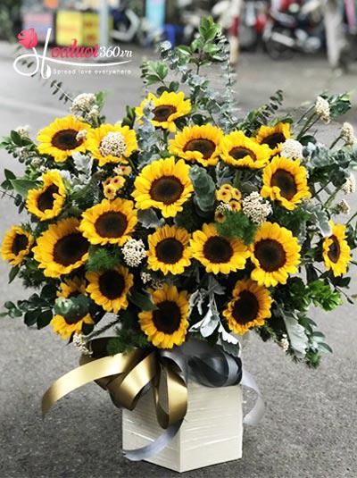 Sunflower box - Sunshine on the porch