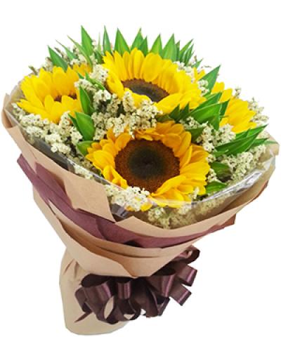 The radiant sunflower bouquet
