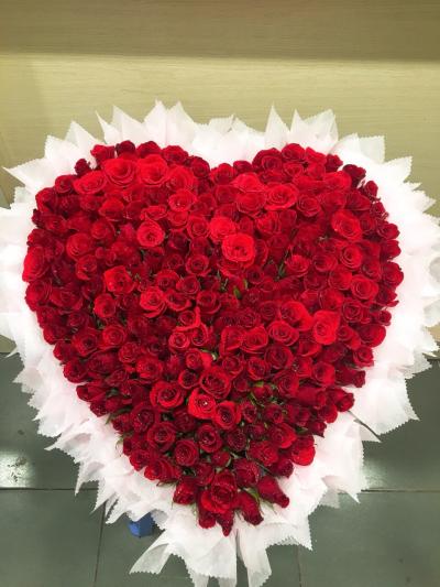 Red roses bouquet - Frozen heart