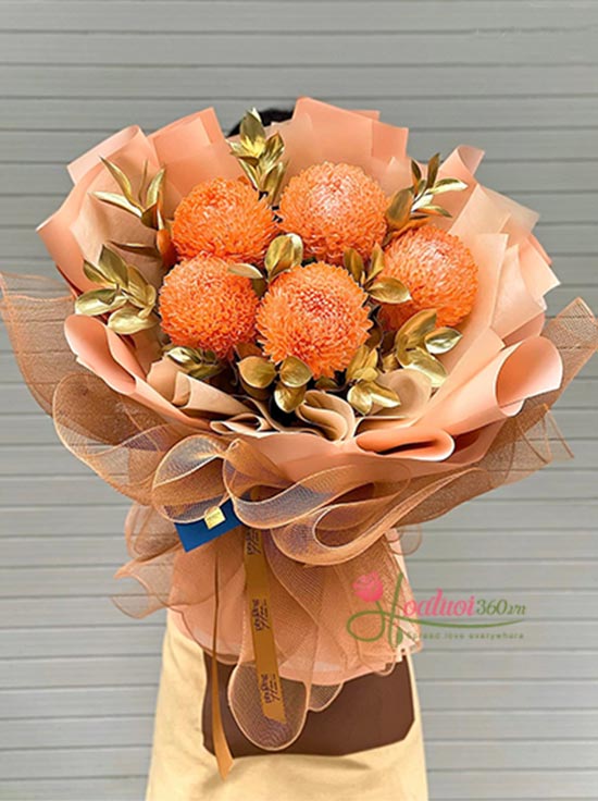 Chrysanthemum peony bouquet - Stand by me