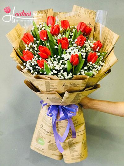 Cách đặt mua hoa tulip đỏ