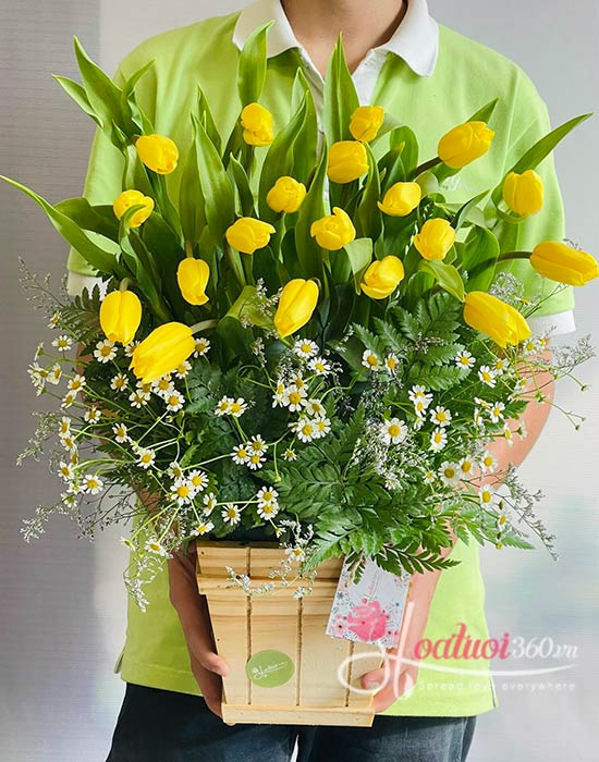 Tulip flowers box - Simple
