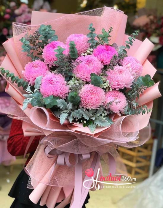 Chrysanthemum peony bouquet - You are mine