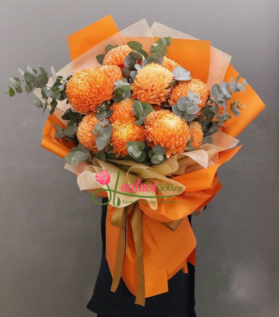 Chrysanthemum peony bouquet - Sunshine