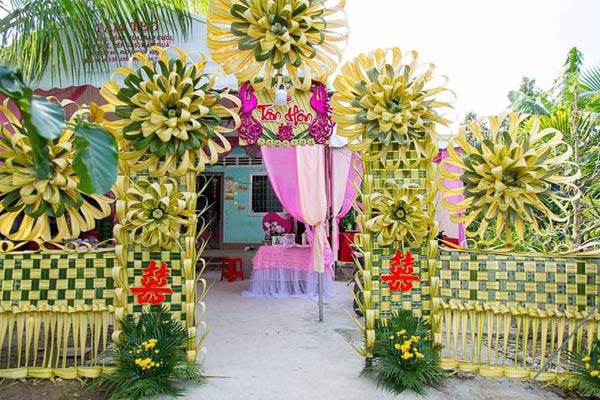 cổng cưới lá dừa - nét xưa cũ giữa thời hiện đại