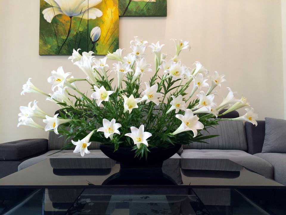 White liliums symbolize virginity and purity
