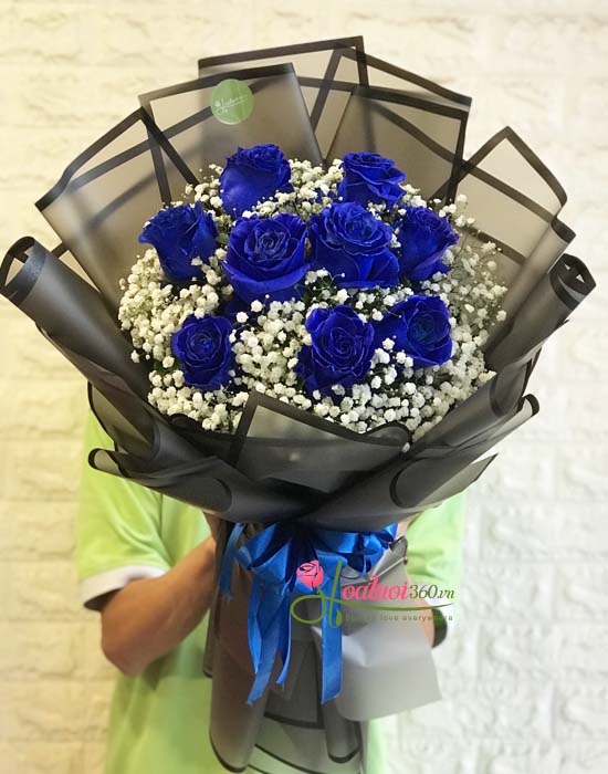 Blue Ecuadorian rose bouquet - Dream