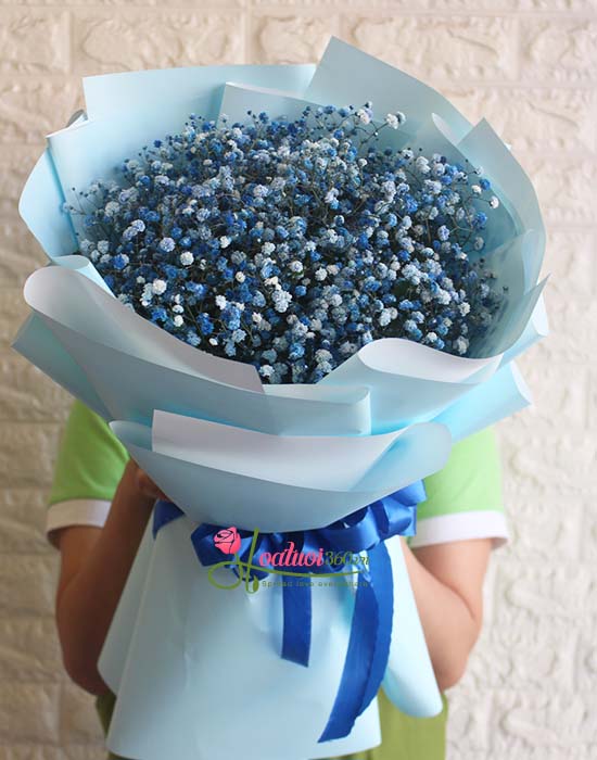 Bó hoa baby xanh