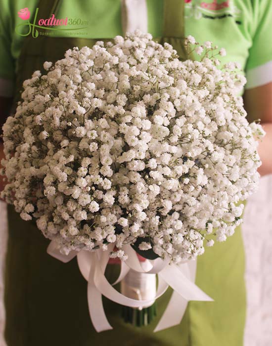 Bride's white baby bouquet 