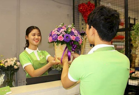 Quy trình đặt hàng tại shop hoa tươi ở Ecopark